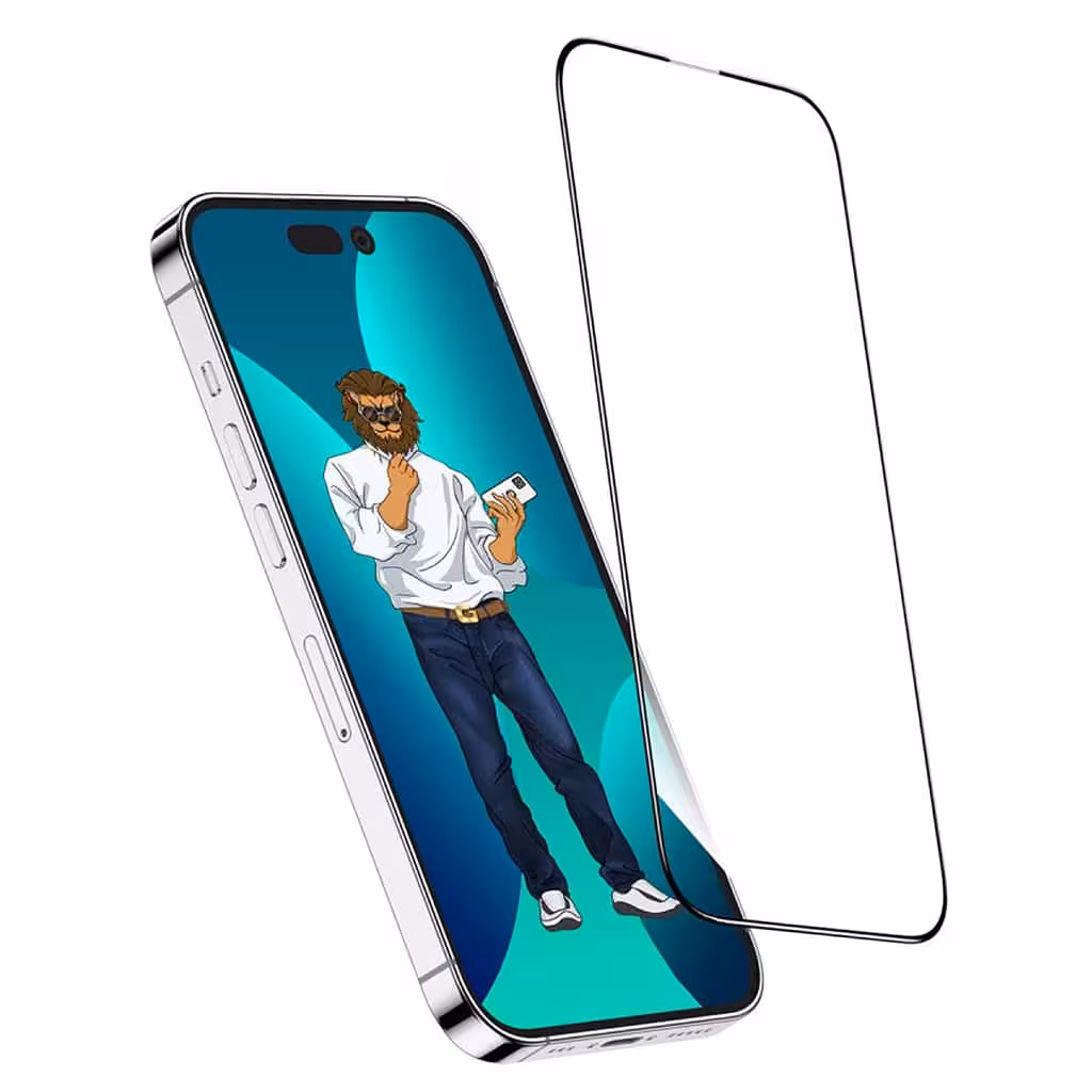 گلس محافظ صفحه شفاف آیفون 13 پرو مکس و 14 پلاس گرین Green iPhone 13 Pro Max/14 Plus 9H Steve Clear HD Full Glass