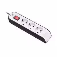 سه‌خانه ارت‌دار باکلید و کابل 5متری پارت