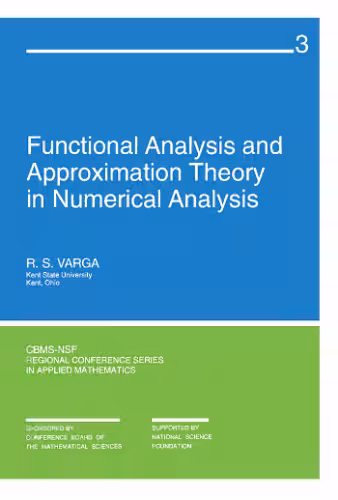 خرید و دانلود نسخه کامل کتاب Functional Analysis and Approximation Theory in Numerical Analysis