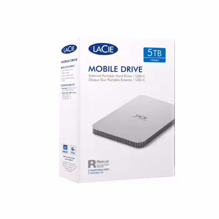 هارد دیسک اکسترنال لسی مدل MOBILE DRIVE New USB-C 3.2  5TB