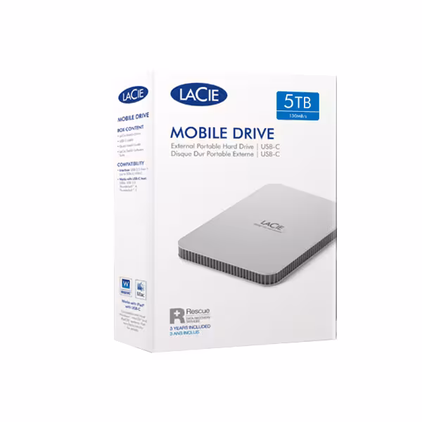 هارد دیسک اکسترنال لسی مدل MOBILE DRIVE New USB-C 3.2 5TB