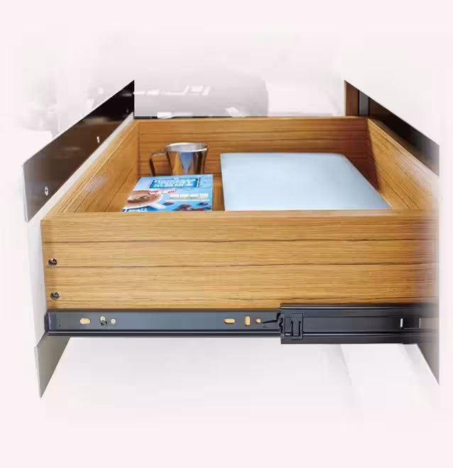 ریل ساچمه ای سه تکه تلسکوپی 45kg ساده مشکی فانتونی B341 تا B347