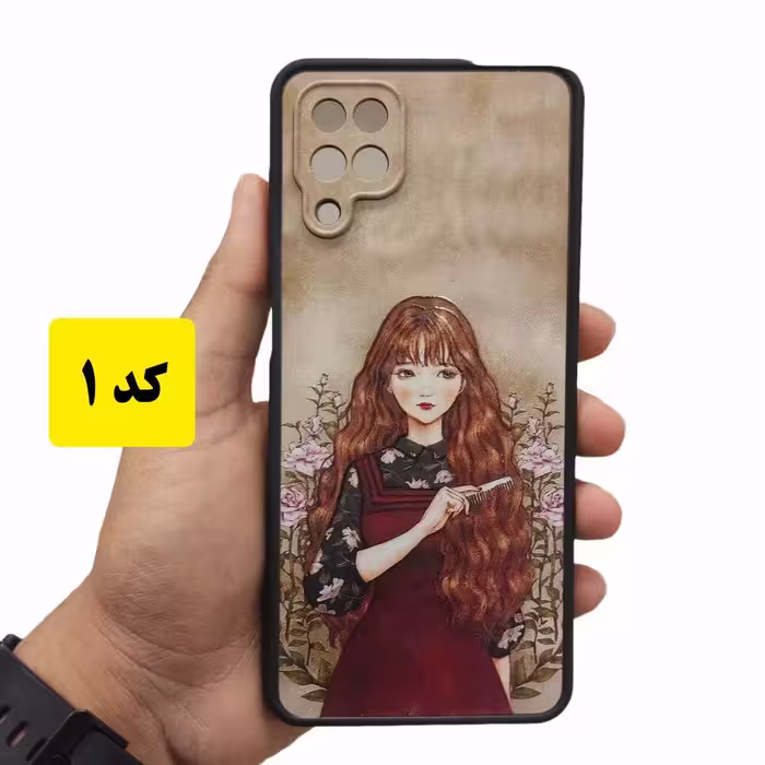 قاب گوشی A12 دخترانه طرح دار محافظ لنز دار - کد 12