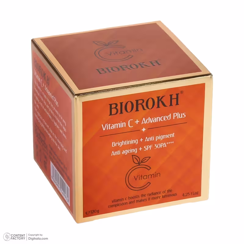 کرم مرطوب کننده بایورخ مدل Vitamin C مناسب برای انواع پوست وزن 120 گرم