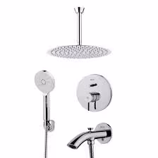 متعلقات حمام KWC مدل زو تیپ 4 30S با سردوش تلفنی استیل کروم