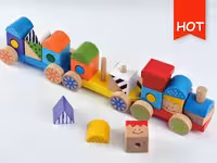 قطار چوبی 25 تکه tooky_toys کدtkb383