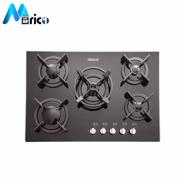 گاز رومیزی استیل البرز کد g5701 پنج شعله