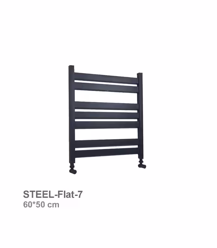 حوله خشک‌ کن استیل فلت رویال مدل 7 لول مشکی