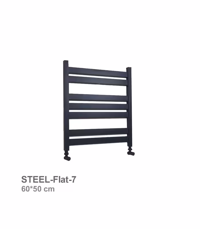 حوله خشک‌ کن استیل فلت رویال مدل 7 لول مشکی