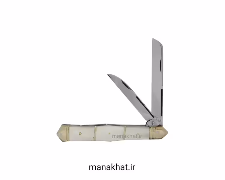 قلمتراش دو تیغ یک سر بازشو دسته صدف دریایی 11 سانت استاد جواد توسلی