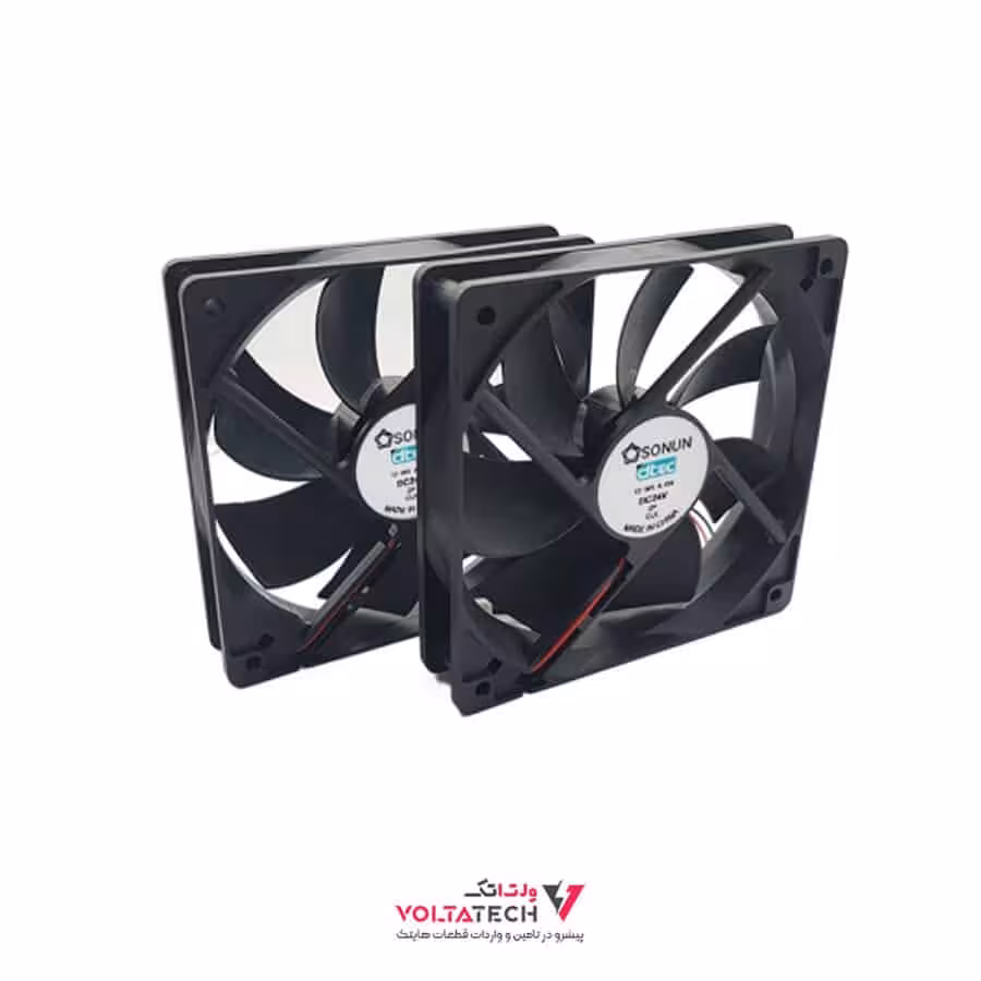 فن 24V دو سیمه سایز 12x12 ضخامت 2.5cm