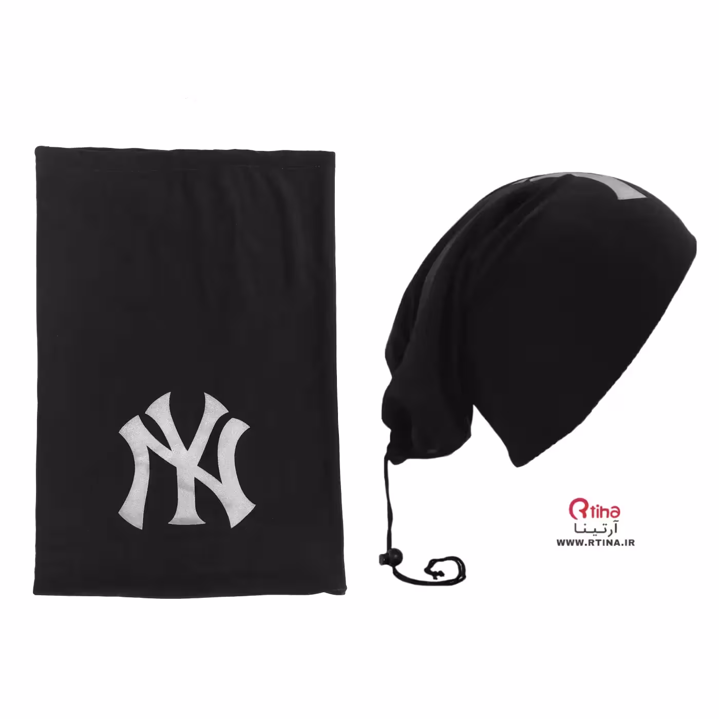 اسکارف زمستانی داخل کرک دار/ مشکی پلی استر