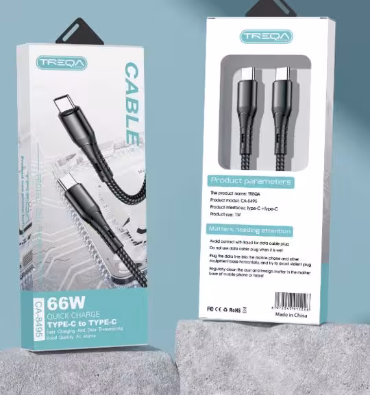 کابل دو سر  تایپ سی Treqa  8495  66W