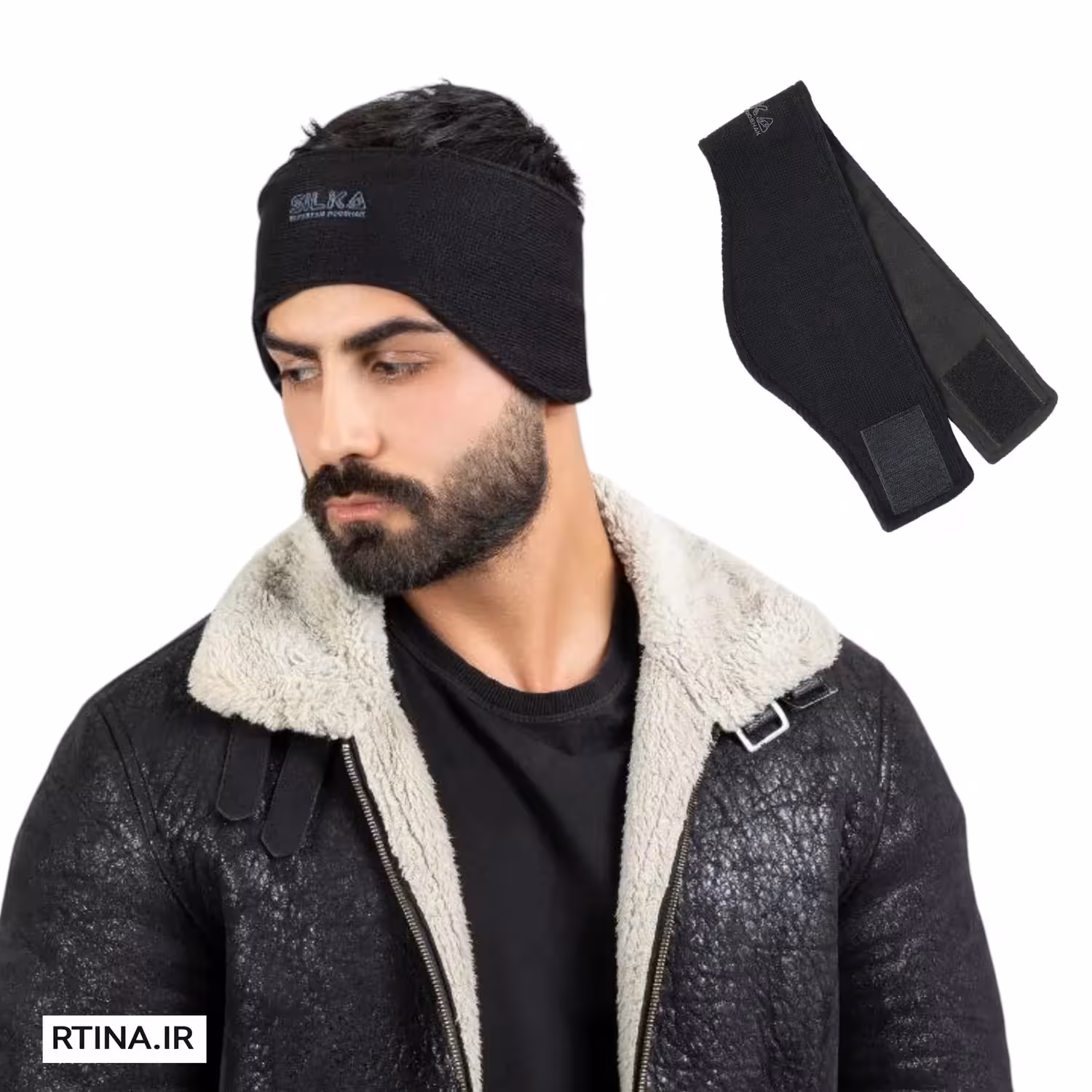 هدبند روگوشی مردانه دولایه اسپرت/ چسبی