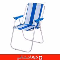 صندلی سفری تاشو برزنتی مبله فنر دار 5 فنره صندلی ساحلی تاشو