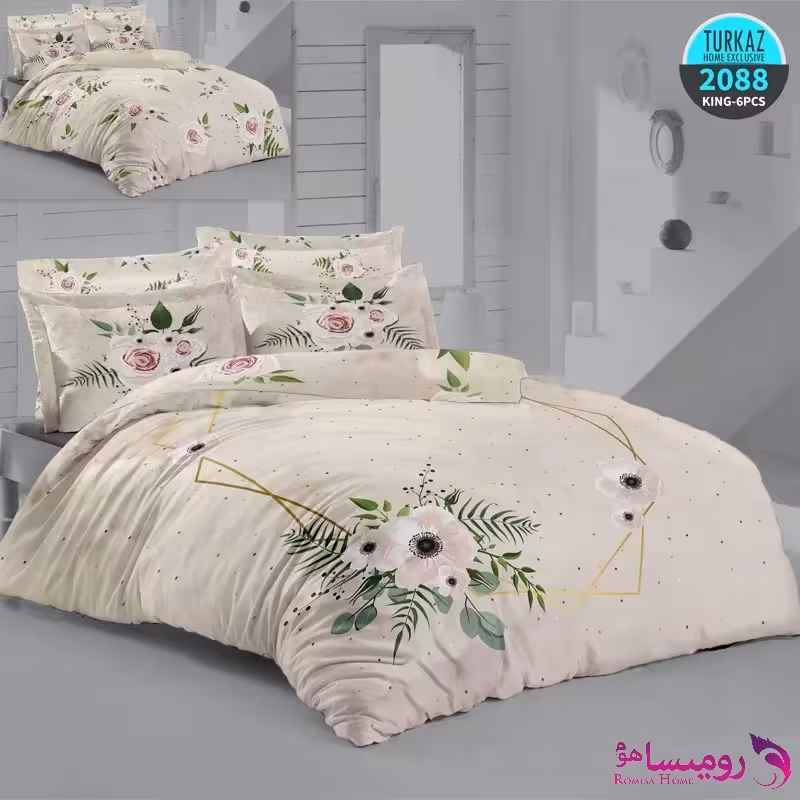 قیمت و خرید روتختی طرح جرجینا دونفره برند ترکاز کد 2088