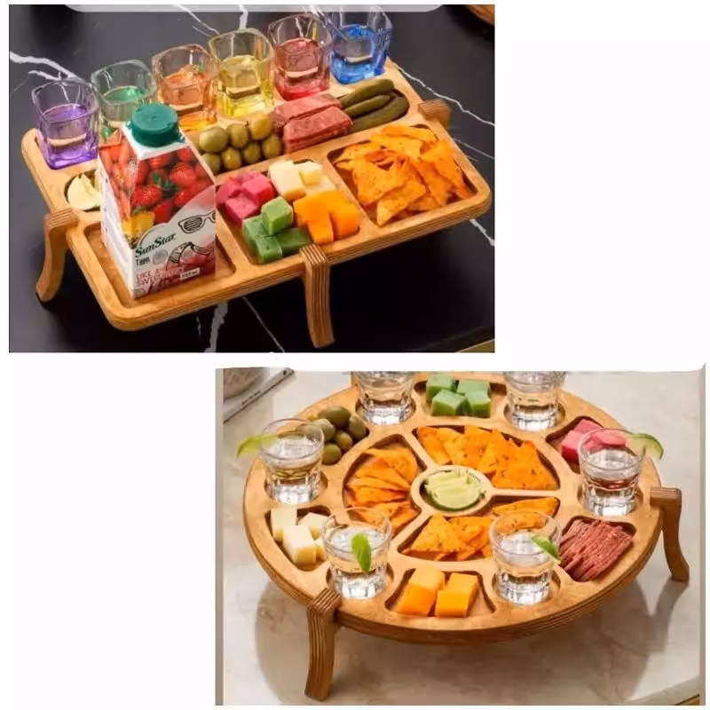 استند مزه خوری پایه دار گرد و مربع