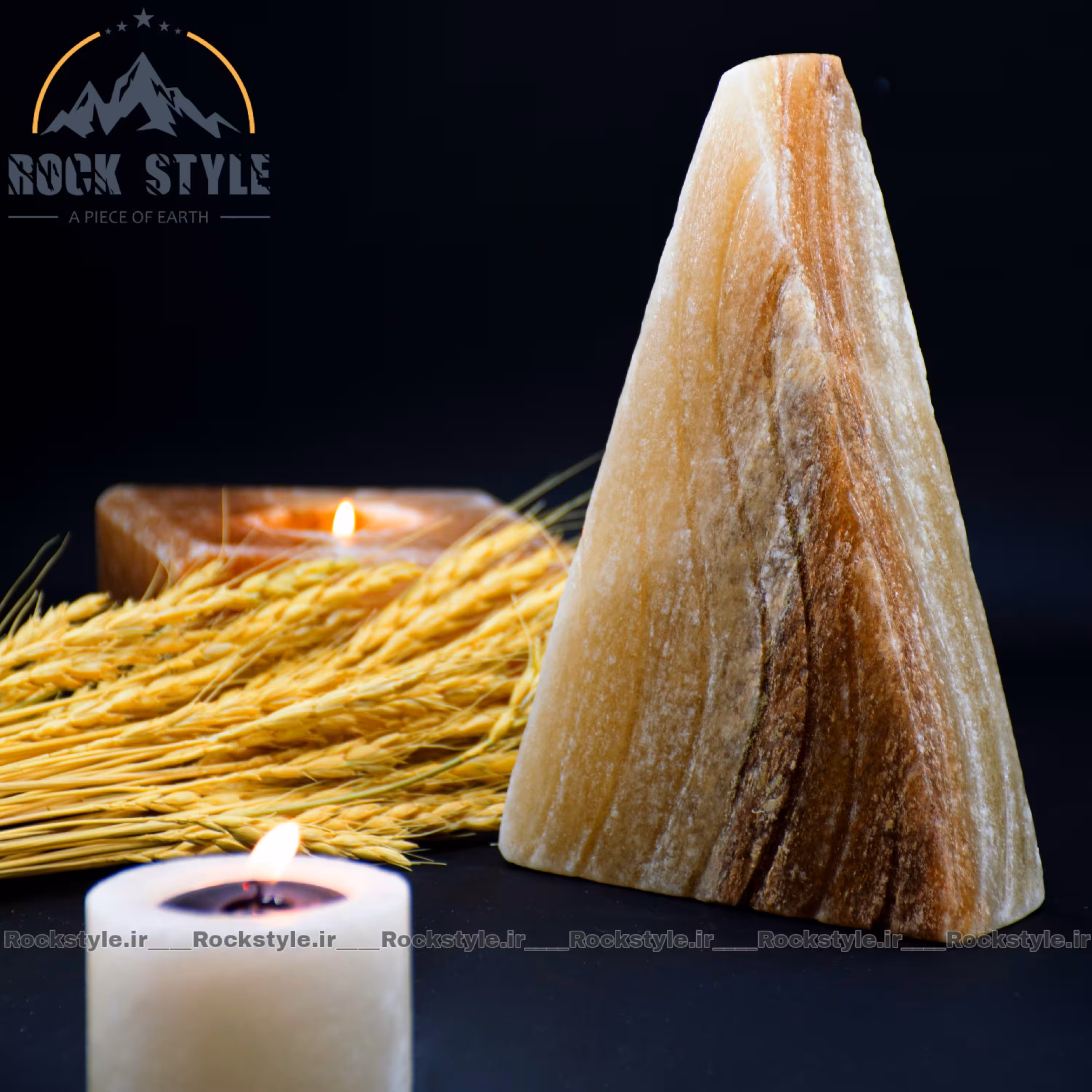 آباژور سنگ نمک هرم کد 110.0003 (چراغ خواب دکوری)