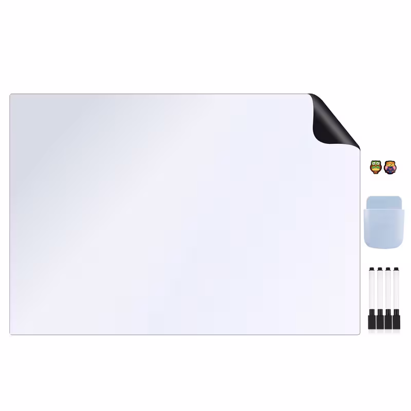 وایت برد هوم اند فریج مدل 8 سایز 40×60 سانتی متر به همراه ماژیک و مگنت و هولدر مغناطیسی مجموعه 8 عددی | چاوه