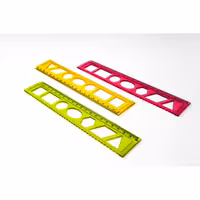 خط کش ژله ای اشکال هندسی 20 سانتی 