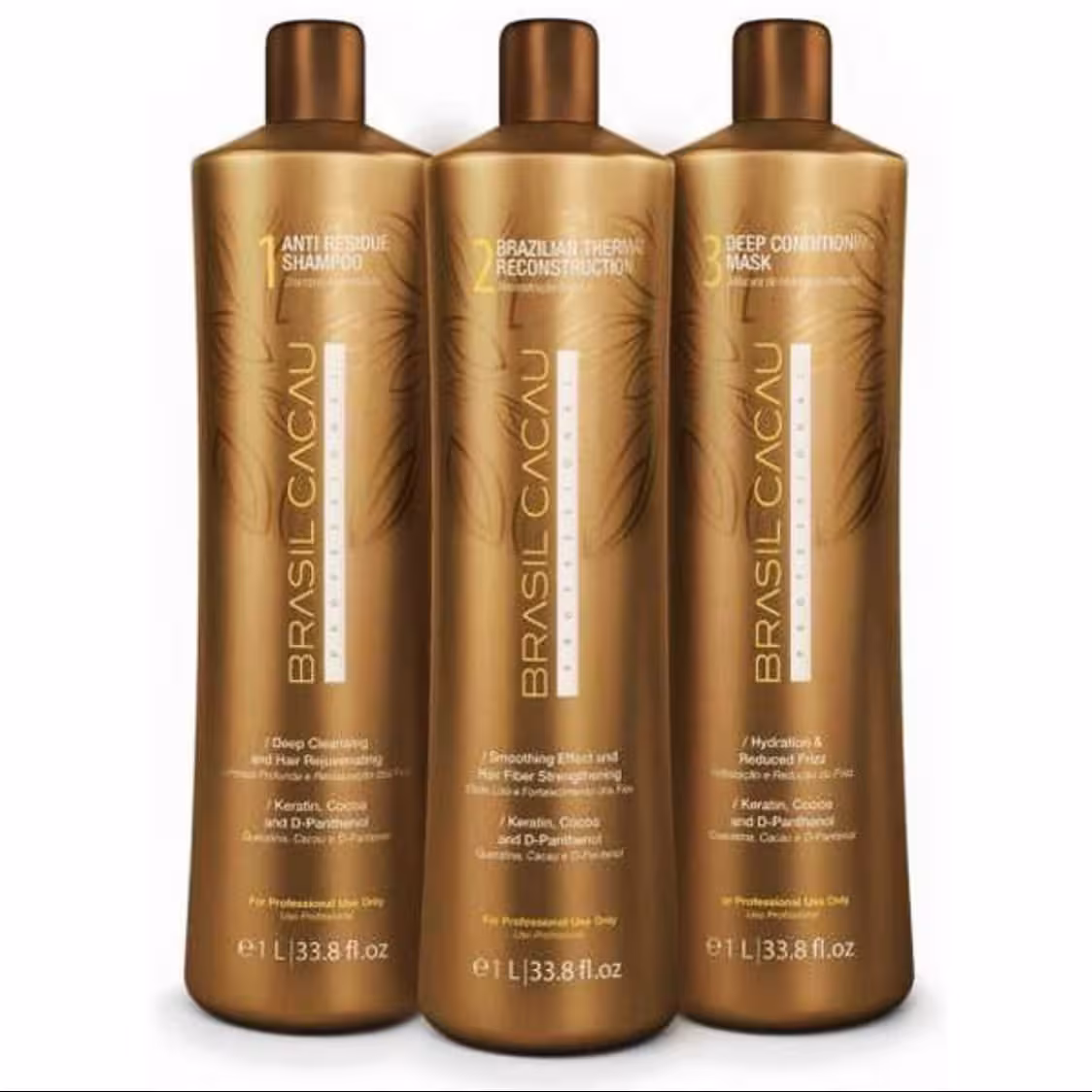 پک کراتین مو کادیوو برزیل کاکائو3لیتری Cadiveu Brasil Cacau Keratin Kit