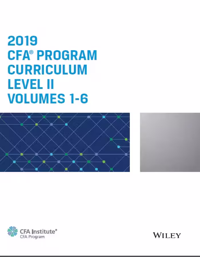 خرید و دانلود نسخه کامل کتاب CFA Program Curriculum 2019 Level II Volumes 1-6 - Orginal Pdf