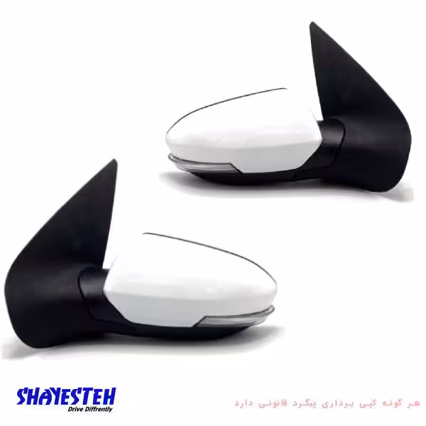 آینه برقی راهنمادار رانا پلاس با رنگ سفید شرکتی