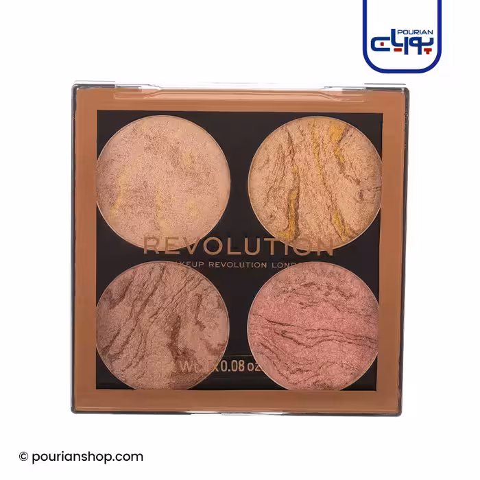 پالت هایلایتر و برنزر Cheek Kit رولوشن