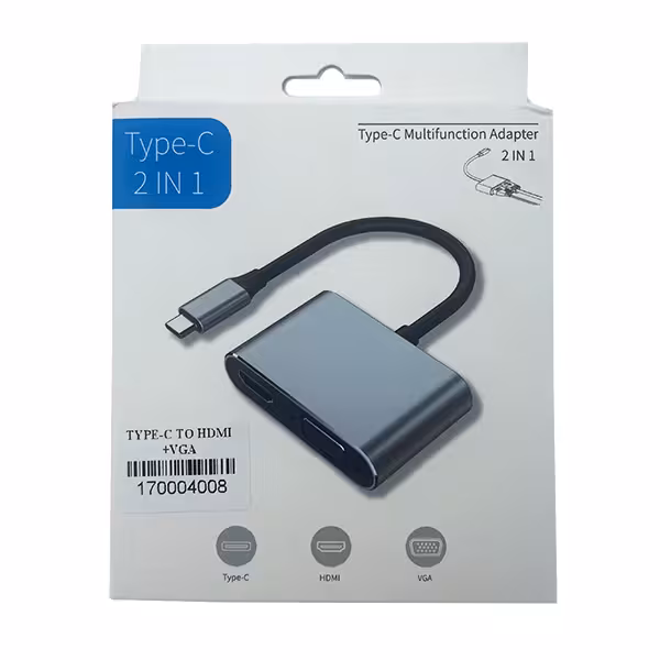 مبدل USB-C به VGA/HDMI کد 963