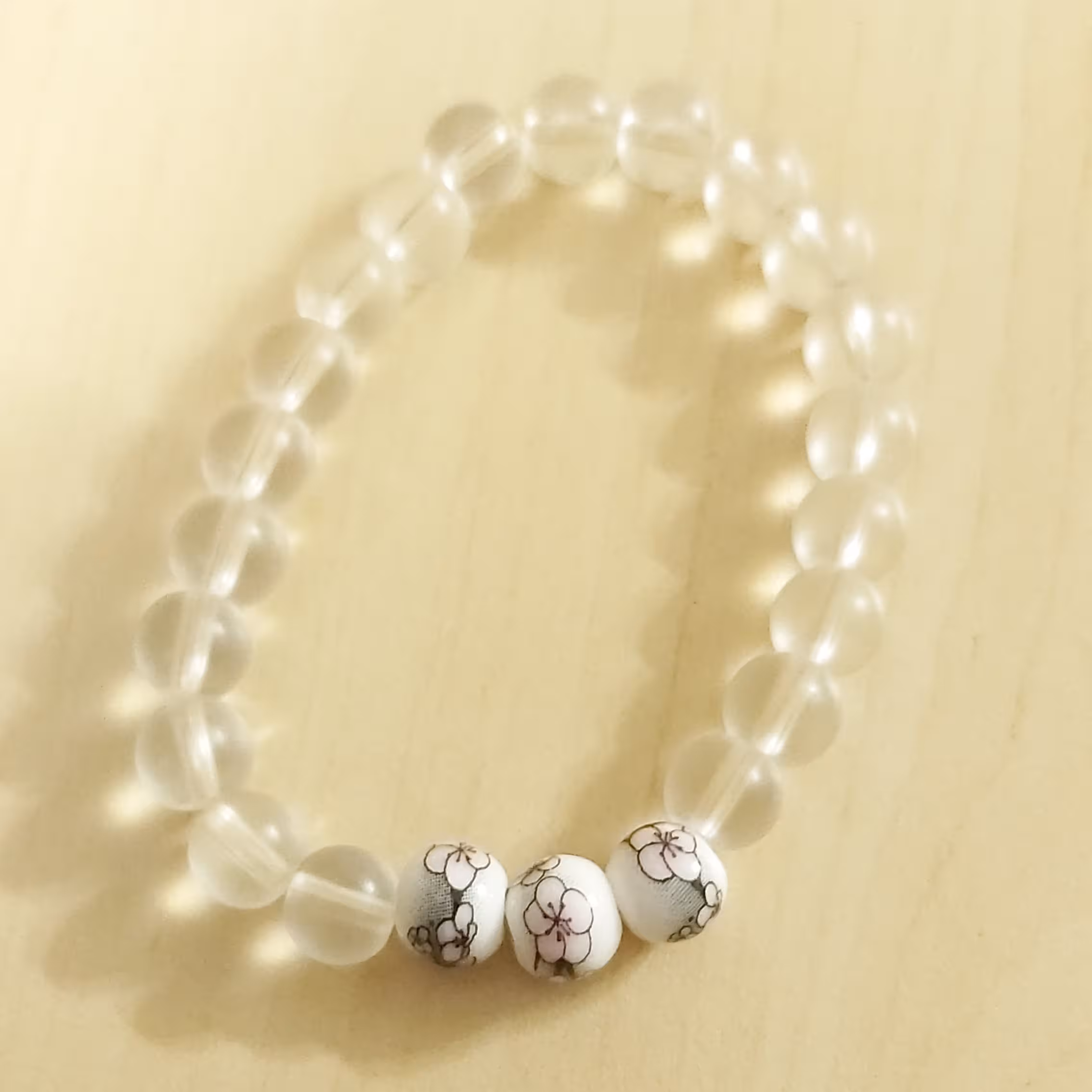 دستبند اونیکس و مهره سرامیکی