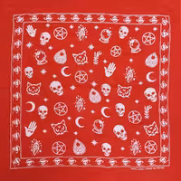 باندانا طرح اسکلت قرمز