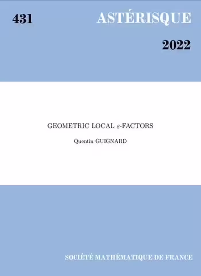 خرید و دانلود نسخه کامل کتاب Geometric local ε-factors