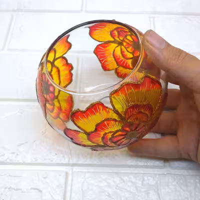 تنگ ویترای طرح گل کد 0013