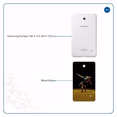 برچسب پوششی ماهوت مدل Wrestling مناسب برای تبلت سامسونگ Galaxy Tab 4 7.0 2014 T231