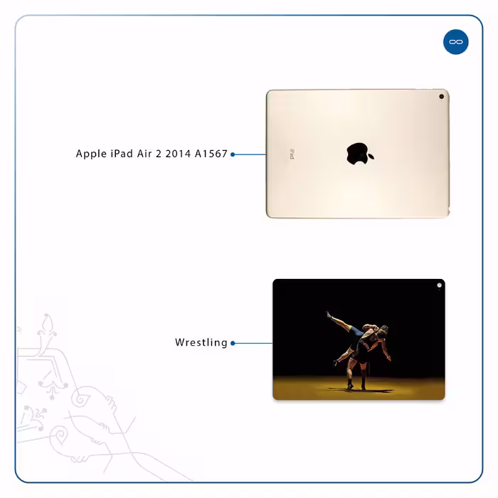 برچسب پوششی ماهوت مدل Wrestling مناسب برای تبلت اپل iPad Air 2 2014 A1567