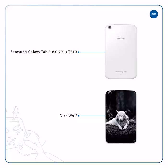 برچسب پوششی ماهوت مدل Dire Wolf مناسب برای تبلت سامسونگ Galaxy Tab 3 8.0 2013 T310