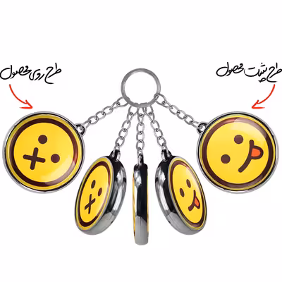 جاکلیدی خندالو طرح ایموجی مدل دوطرفه کد 53825381