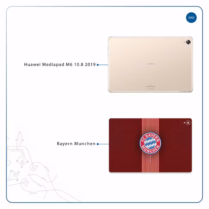 برچسب پوششی ماهوت مدل Bayern-Munchen مناسب برای تبلت هوآوی Mediapad M6 10.8 2019