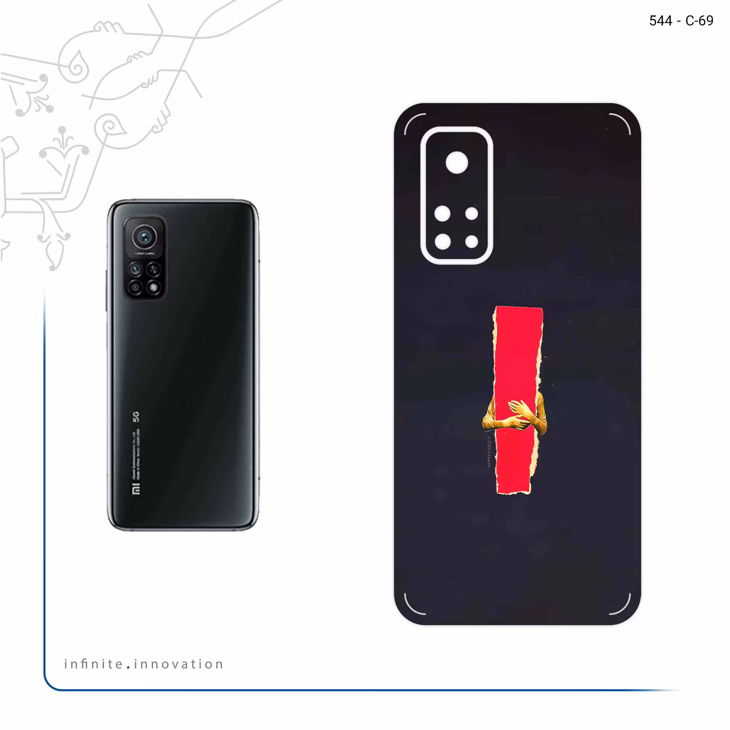 برچسب پوششی ماهوت مدل Collage of Embrace مناسب برای گوشی موبایل شیائومی Mi 10T Pro 5G