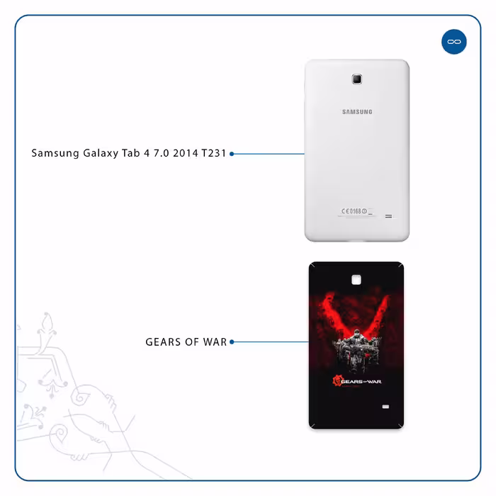 برچسب پوششی ماهوت مدل Gears-Of-War-Game مناسب برای تبلت سامسونگ Galaxy Tab 4 7.0 2014 T231