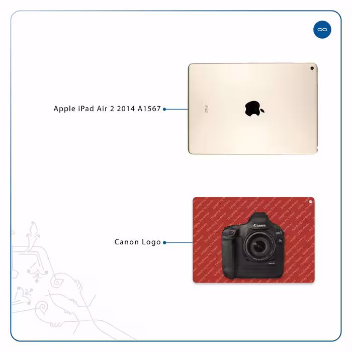 برچسب پوششی ماهوت مدل Canon-Logo مناسب برای تبلت اپل iPad Air 2 2014 A1567