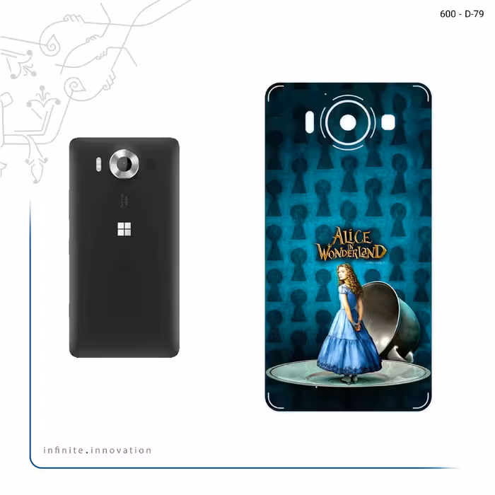 برچسب پوششی ماهوت مدل Alice in Wonderland مناسب برای گوشی موبایل مایکروسافت Lumia 950