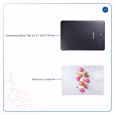 برچسب پوششی ماهوت مدل Macaron cookie مناسب برای تبلت سامسونگ Galaxy Tab S2 9.7 2015 T810