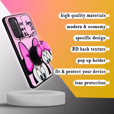  کاور لاین کینگ مدل minisotatii J2 مناسب برای گوشی موبایل شیائومی Redmi K40 / K40 Pro / Poco F3 به همراه پایه نگهدارنده