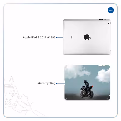 برچسب پوششی ماهوت مدل Motorcycling مناسب برای تبلت اپل iPad 2 2011 A1395