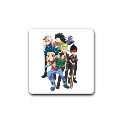 زیر لیوانی طرح انیمه فرفره های انفجاری کد 06-01 مجموعه شش عددی