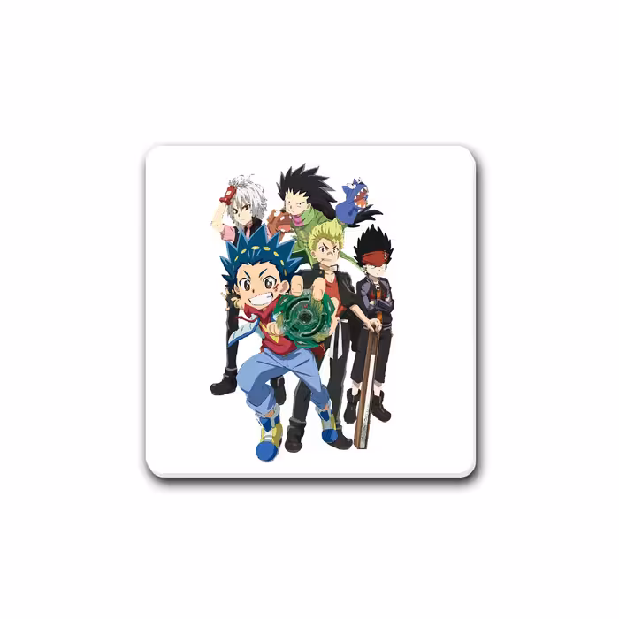 زیر لیوانی طرح انیمه فرفره های انفجاری کد 06-01 مجموعه شش عددی