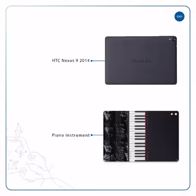 برچسب پوششی ماهوت مدل Piano-Instrument مناسب برای تبلت اچ تی سی Nexus 9 2014