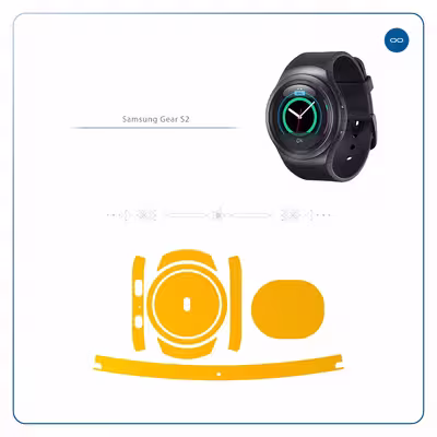 برچسب ماهوت طرح Matte-Deep-Mustard مناسب برای ساعت هوشمند سامسونگ Galaxy Gear S2