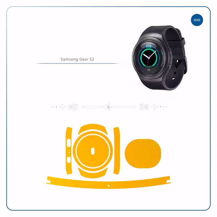 برچسب ماهوت طرح Matte-Deep-Mustard مناسب برای ساعت هوشمند سامسونگ Galaxy Gear S2